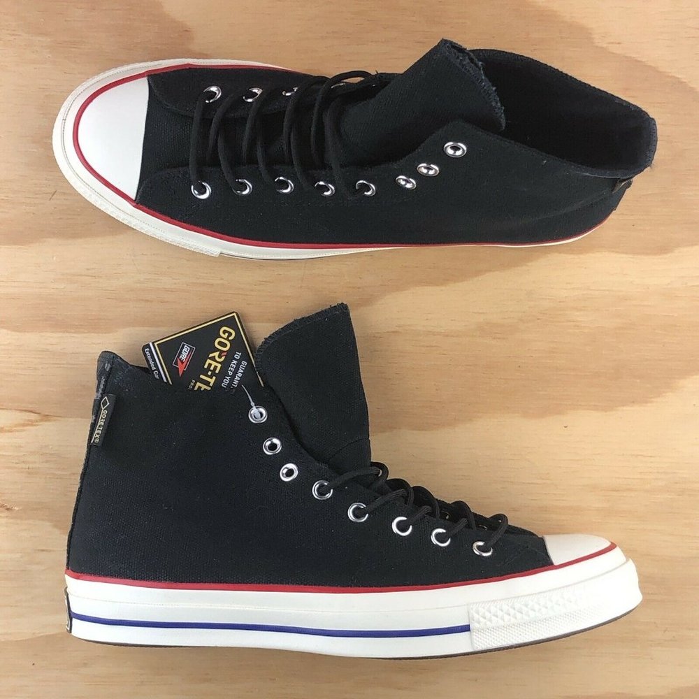 Converse Chuck 70 Hi Gore-Tex Canvas Size 13 Mens Black White Sneaker 162348C